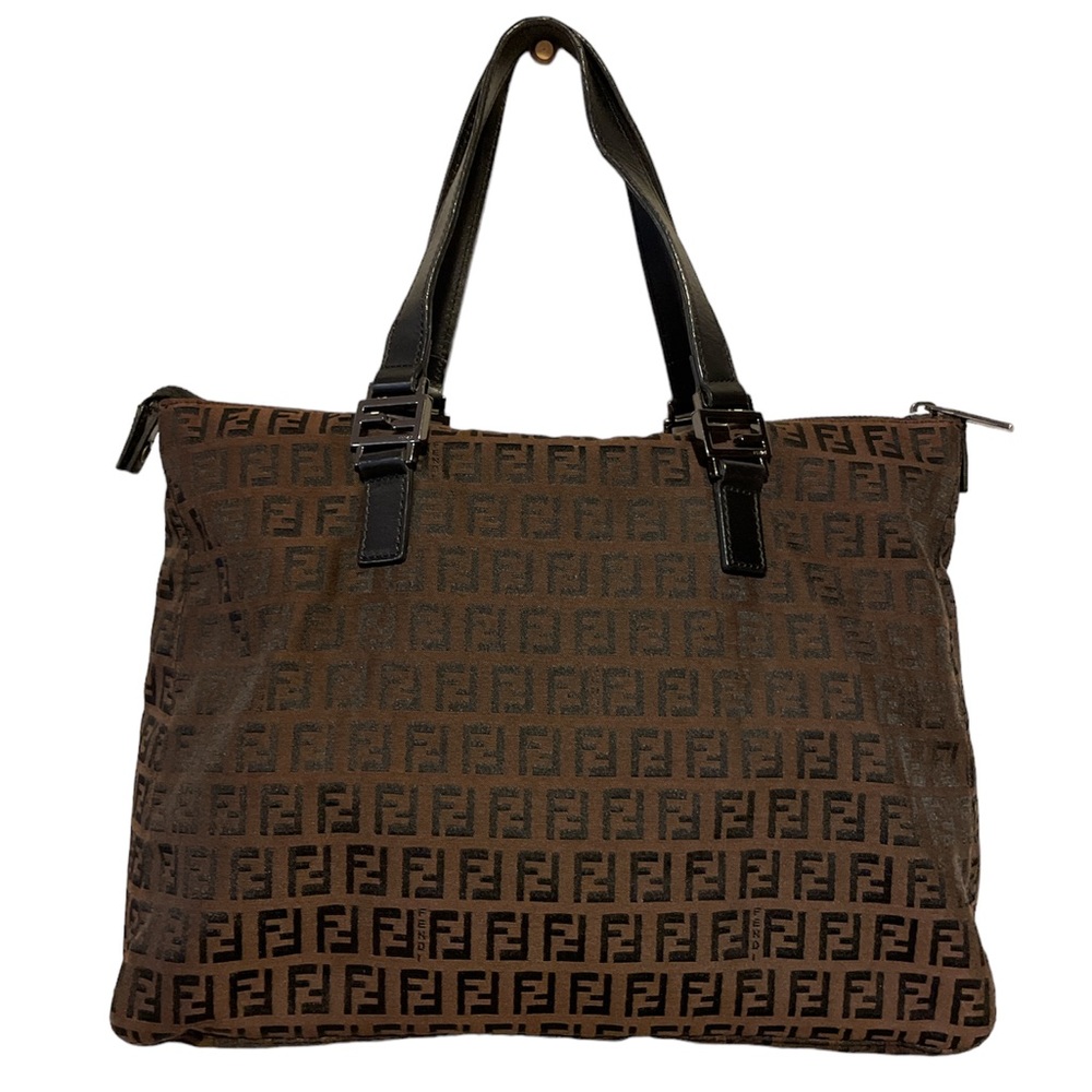 Fendi Zucchino Zip Tote Bag